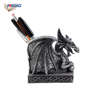 Dragon stationery best child gift holder figurine office desktop accessori organizer per penne portapenne personalizzato da tavolo fatto a mano - Product Image 4