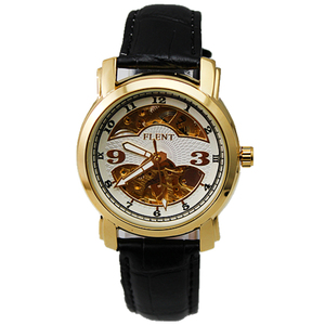 FLENT 7006 Orologio da Polso Scheletrato alla Moda per Uomo, <span class=keywords><strong>Orologi</strong></span> Meccanici Automatici di Lusso, Orologio Maschile in Pelle <span class=keywords><strong>a</strong></span> <span class=keywords><strong>Carica</strong></span> Automatica - Product Image 5