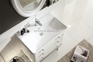 BONNYTM BN-8336 Blanco Color <span class=keywords><strong>de</strong></span> <span class=keywords><strong>Dos</strong></span> Cajones Mueble <span class=keywords><strong>de</strong></span> Baño Mueble <span class=keywords><strong>de</strong></span> Baño <span class=keywords><strong>de</strong></span> Acero Inoxidable Fregadero <span class=keywords><strong>de</strong></span> un seno - Product Image 2