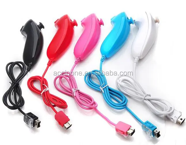 6 Farben New Left Hand Game Controller Nunchuk Nunchuck Controller Fernbedienung für Nintendo Wii WiiU