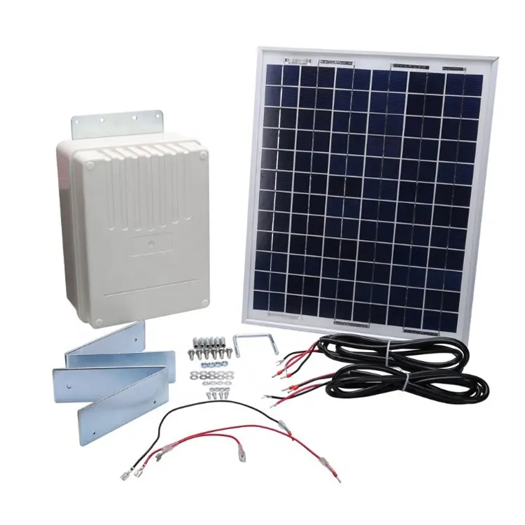 Kit de sistema de painel solar com 2 baterias para operador de portão ou kit de sistema solar de luz