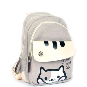 Lindo gato Kawaii impreso diseño personalizado bolsa de regalo creativo <span class=keywords><strong>mochila</strong></span> de lona mini <span class=keywords><strong>mochila</strong></span> <span class=keywords><strong>escolar</strong></span> para niños - Product Image 2