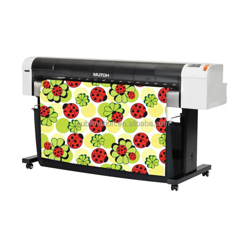 Sublimation Mutoh RJ900X printer on Textile Fabric printing machine