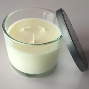 filled with 330g 100% soy wax 3 wicks fragrance oil candle in glass jar