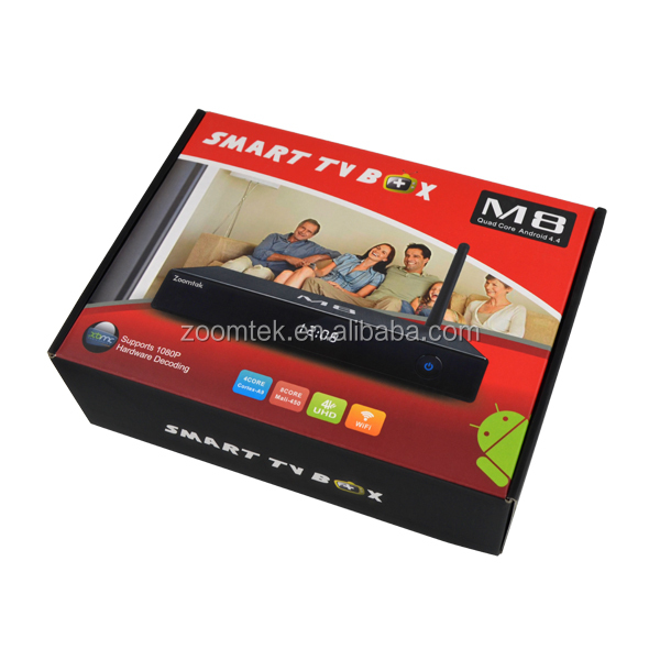 Modelo privado Amlogic S802 quad core Android TV Box con Android 4.4 KiKat y dual band wifi 2.4 Ghz / 5.8 Ghz