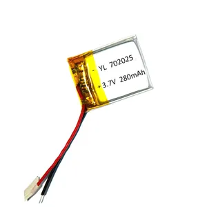 OEM 定制 USB Arc 打火机内部 702025 280 mAh Lipo 电池 A 级 702025 3.7 v 280 mAh Lipo 电池对于矿工头灯