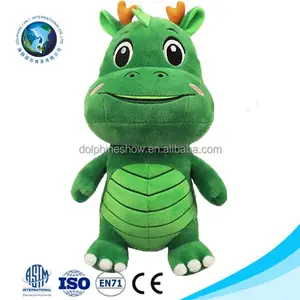 Peluche dragon en peluche bébé vert 30 cm, jouets en peluche, vente en gros quantité minimale de commande