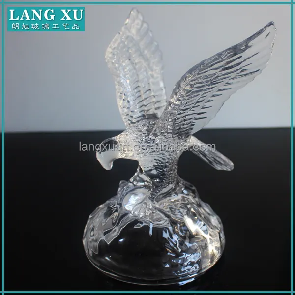 Figurines en verre de cristal en gros figurine d'aigle