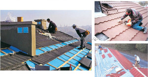 <span class=keywords><strong>Tegole</strong></span> Moderne Personalizzate Tipo Roma in Metallo Rivestito in Pietra, Materiali da Costruzione per Tetti in Lamiera Zincata con Pietra Colorata - Product Image 5
