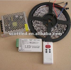 4M 60leds/m WS2811 built-in the 5050 smd rgb led chip digital strip.+<strong>1pcs</strong> 5/60W <strong>power</strong> <strong>supply</strong>+WS2811 IC pixe <strong>module</strong> controller - Product Image 1