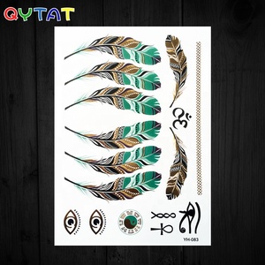 Vente en gros de maquillage de <span class=keywords><strong>sexe</strong></span> à la mode autocollants de tatouage métalliques brillants pour femmes or argent - Product Image 3