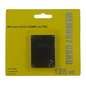 Kartu Memori Plastik Real 128MB untuk PS2 -- Hitam (dengan Paket Ritel)