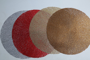 Tabletex Wholesale Placemat Hot-sale Environmental Table <strong>Mat</strong> Round 38cm PVC Hollow Placemats <strong>Dinner</strong> <strong>Mat</strong> - Product Image 6