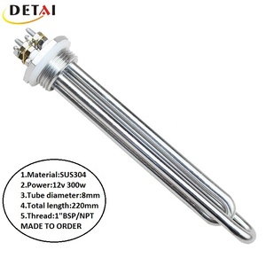 Calentador de agua alimentado por baterí<span class=keywords><strong>a</strong></span> DC 12V 300W para paneles solares elemento calentador de inmersión eléctrico - Product Image 2