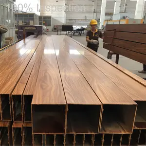 Gỗ Sơn Phủ Màu 100X100 100X50 NHÔM VUÔNG Hình Chữ Nhật Ống Nhôm Ống