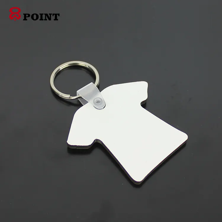 promotion sublimation Heat press Tshirt shape key chain with custom logo