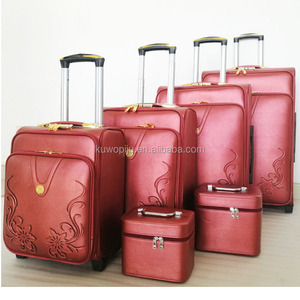 6 Cái Đặt Màu Sắc Tươi Sáng Diomend Thiết Kế Bánh Xe Da Du Lịch Hành Lý Đặt Pu Xe Đẩy Trường Hợp - Product Image 1