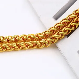 Xuping hop rap erkek 24K altın halat kolye moda zincirler kolye takı