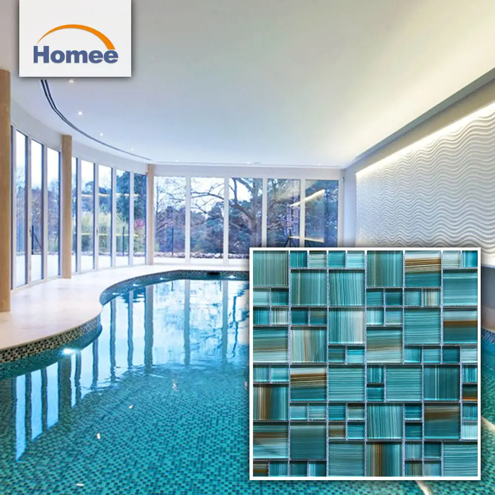 Spanisch Pool Fliesen Glas Mosaik fliesen für Schwimmbad Mosaik Bad