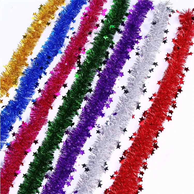 Metallic Twist Garland colorful room decor tinsel garland foil tinsel party accessories holiday accessory hanging decorative