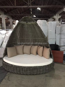 Waterproof Cushion <strong>Outdoor</strong> Furniture Thick Rattan Daybed Set for Garden Beach Patio &amp; Living Room Portable Wicker <strong>Sofa</strong> <strong>Bed</strong> - Product Image 3