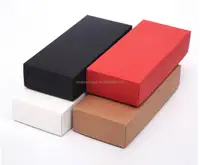 พับได้สีดำสีแดงสีขาวถุงเท้าชุดชั้นในผ้าขนหนูของขวัญกระดาษคราฟท์กล่องบรรจุภัณฑ์