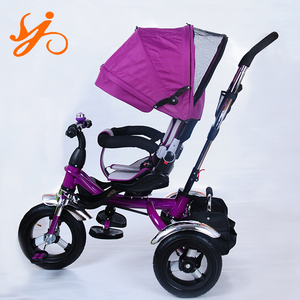 Tricycle 3 en 1 avec roues en caoutchouc, premier jouets pour bébés de 18 mois, petits gâches d'extérieur, rouge, avec roues en caoutchouc, 2017 - Product Image 5