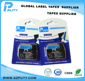 Puty Venta caliente cinta compatible <span class=keywords><strong>P</strong></span> <span class=keywords><strong>Touch</strong></span> diseño etiquetas <span class=keywords><strong>12mm</strong></span> negro en azul compatible M-k531 cassette - Product Image 3