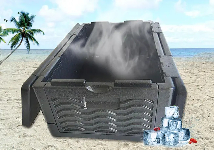 HS Faltbare isolierte EPP-Schaum kühlbox Truhe Styropor Versand kühler Flip Box für Auto, Outdoor, Camping Wasserdichte Dosen