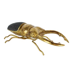 Bọ Cánh Cứng Điêu Khắc Côn Trùng Trang Trí Nhà Vàng Nhựa Mới <span class=keywords><strong>3D</strong></span> Nghệ Thuật Dân Gian Động Vật Châu Âu - Product Image 4