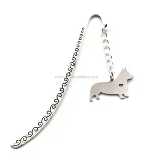 Herz erwärmen der Corgi Dog Bookmark Charm: Netter Hund Haustier "I Love Dog" Charm Anhänger