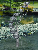 Moderne en acier inoxydable décorative de jardin en plein air eau caractéristique mur cascade fontaine pour bassin