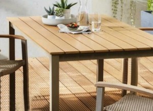Table de jardin en plastique et aluminium, 1.5x0.9m - Product Image 5