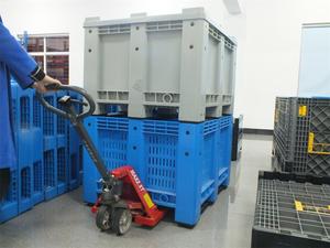 लॉजिस्टिक प्लास्टिक शटल बिन, प्लास्टिक पैलेट बॉक्स 600l फोल्डेबल पैलेट बॉक्स - Product Image 3