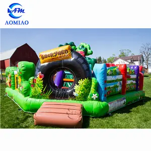 Tuyệt Vời Inflatable Sân Sau Obstacle Course, Inflatable Bounce House Cho Trẻ Mới Biết Đi