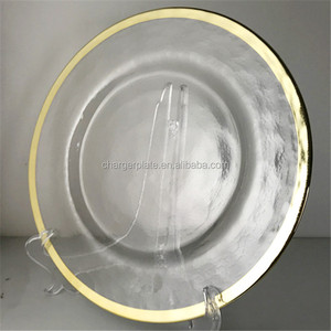 Plaques de présentation en verre avec bord métallique <span class=keywords><strong>or</strong></span>/argent/violet/vert événements mariage noël - Product Image 2