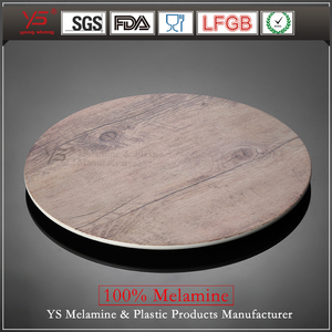 Mejores ventas de SGS certificado personalizado melamina bandejas redondas de mármol de madera placa de madera placas de pizza - Product Image 1