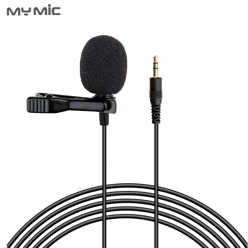 New arrival LJ04 condenser lapel clip lavalier microphone mini video camera external mic for PC computer recording