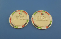 Pièces de monnaie en laiton personnalisées avec le drapeau de Dubaï pour la fête nationale des Émirats arabes unis, design 7 shaikhs, pour cadeaux nationaux