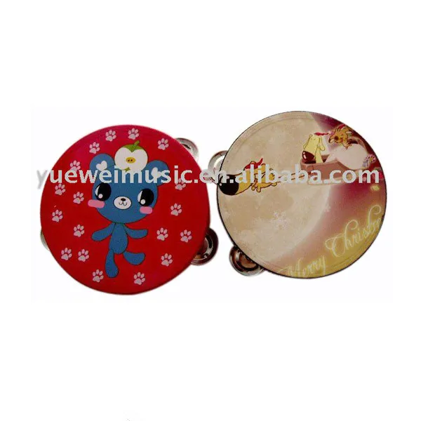 Tambourine Bằng Gỗ Màu/Nhạc Cụ Trẻ Em/Đồ Chơi Trẻ Em