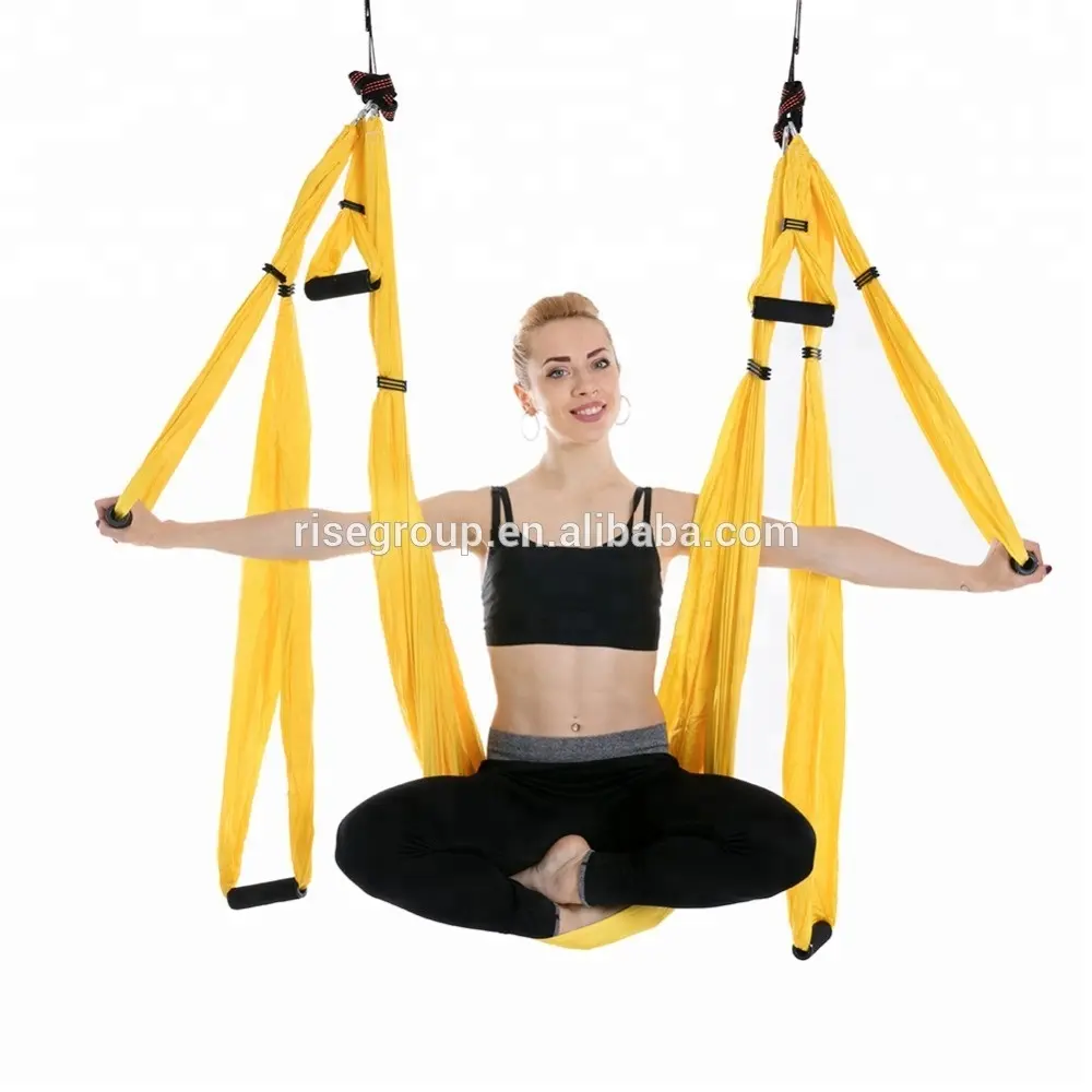 Yoga Swing Hammock Sling für Antigra vitation Yoga Übung Aerial Yoga Swing Band Hängematte Carry Bag Adult Soft 10-19 Ft 300kg