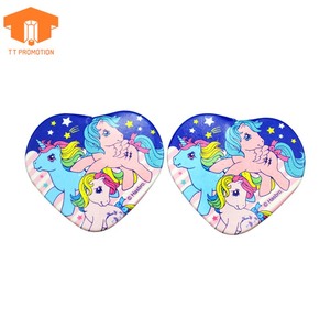 Tùy Chỉnh Trống Hình Trái Tim Cô Gái Trinh Sát Unicorn Làm Việc Vải Pin Nút Phù Hiệu Cho Cô Gái - Product Image 2