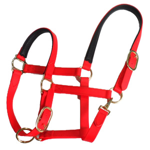 Fascia per naso regolabile con fibbia in PVC, <span class=keywords><strong>accessori</strong></span> per <span class=keywords><strong>equitazione</strong></span>, impermeabile, in nylon rosso, per sella da corsa - Product Image 3