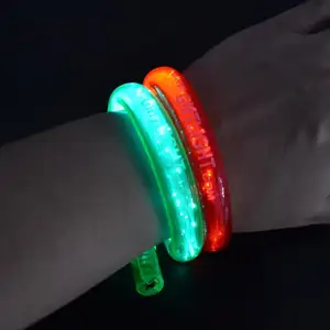 Pulseira de brinquedo infantil iluminado led, bracelete de charme