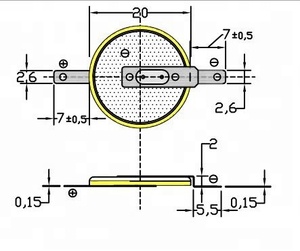 <span class=keywords><strong>CR1616</strong></span> с паяными вкладками для печатной платы, самый тонкий кнопочный элемент батареи <span class=keywords><strong>cr1616</strong></span> - Product Image 2