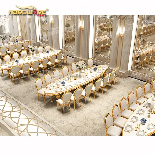American like wedding supplies modern oval shape luxury white mdf banquet table