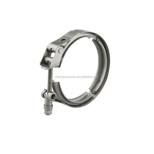 Quick release flange v band clamp 4 inch thread galling free