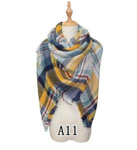 HOT!!! Écharpe en cachemire pour femme, personnalisée, 60 couleurs, écharpe carrée surdimensionnée, plaid, écharpe à carreaux, tartan - Product Image 5