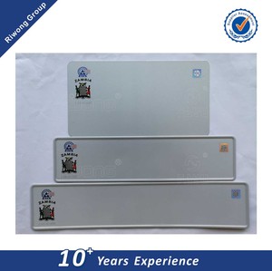 De aluminio blanco coche número placa al por mayor reflectante placa en blanco - Product Image 6