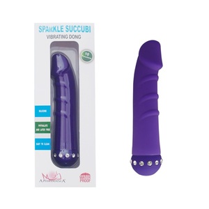 Afrodisia <span class=keywords><strong>Sparkle</strong></span> <span class=keywords><strong>Succubi</strong></span> vibrante Dong 10 modalità potente Silicone impermeabile a basso rumore AAA batteria vibratore donna - Product Image 1
